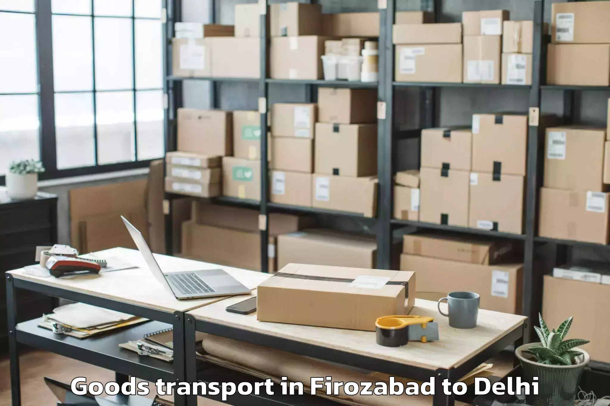 Firozabad to Jawaharlal Nehru University Ne Goods Transport